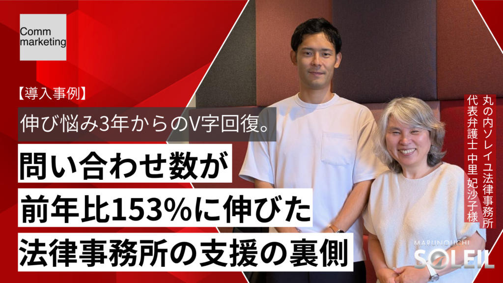 伸び悩み3年からのV字回復。問い合わせ数が前年比153%に伸びた法律事務所の支援の裏側